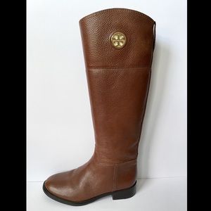 Tory Burch Junction Riding Boots Size 7 - Almond